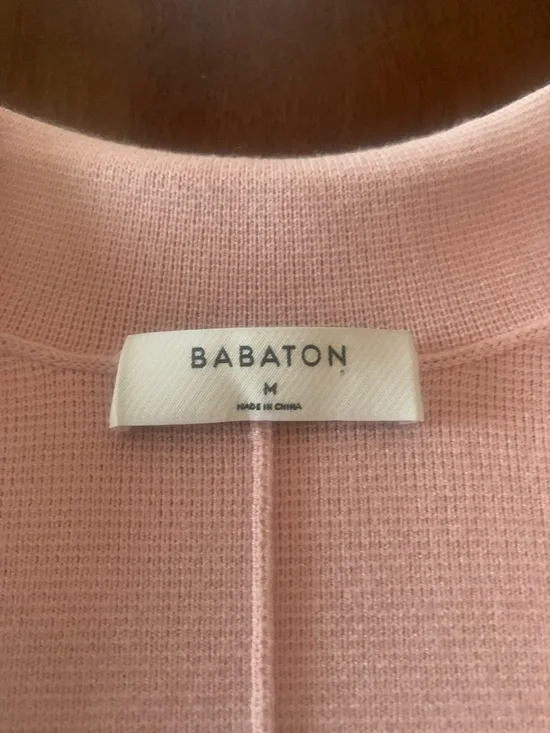 Babaton Double-Breasted Light Pink Women's Cardigan/Blazer, Sz M - Picture 3 of 12